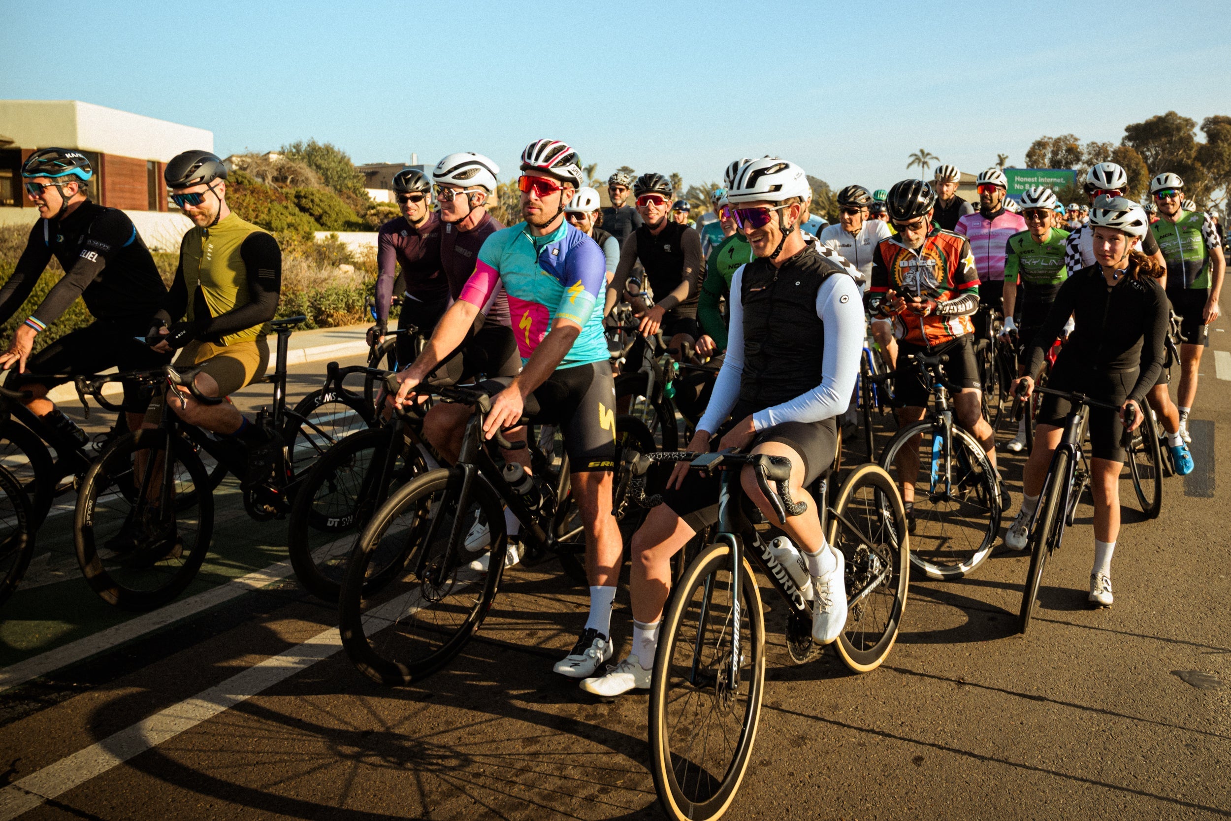 Peter Sagan on a group ride in encinitas with cadence cyclery 