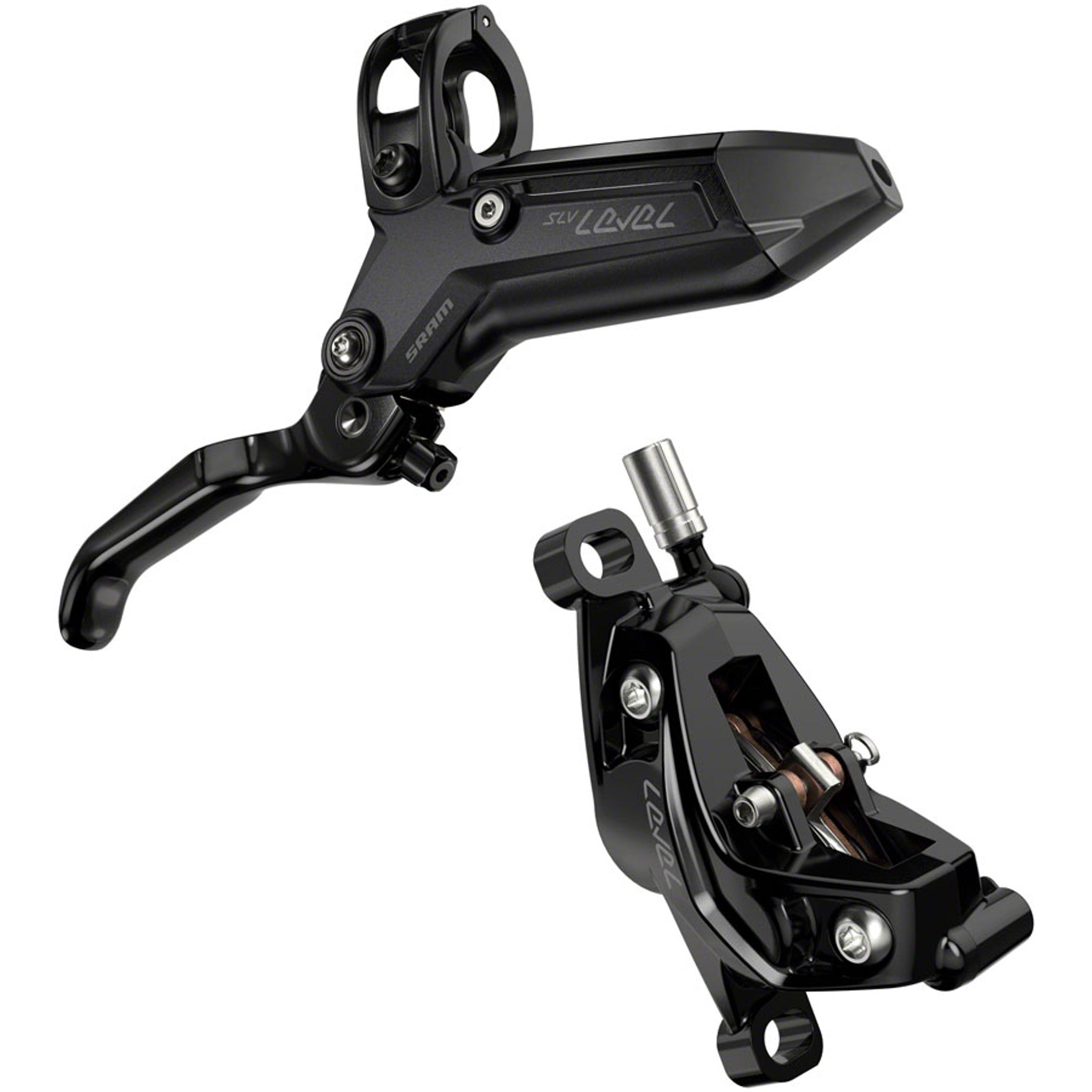 Level Silver Stealth 4-Piston Disc Brake and Lever